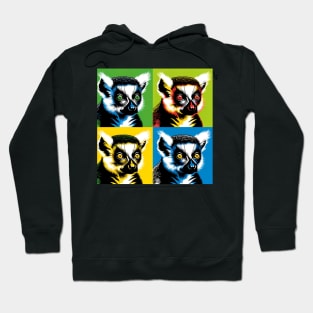 Lemur Luminance: A Pop Art Adventure Hoodie